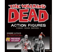 The Walking Dead Comic Version Action Figure 2-Pack Black & White Zombies PX 15 cm